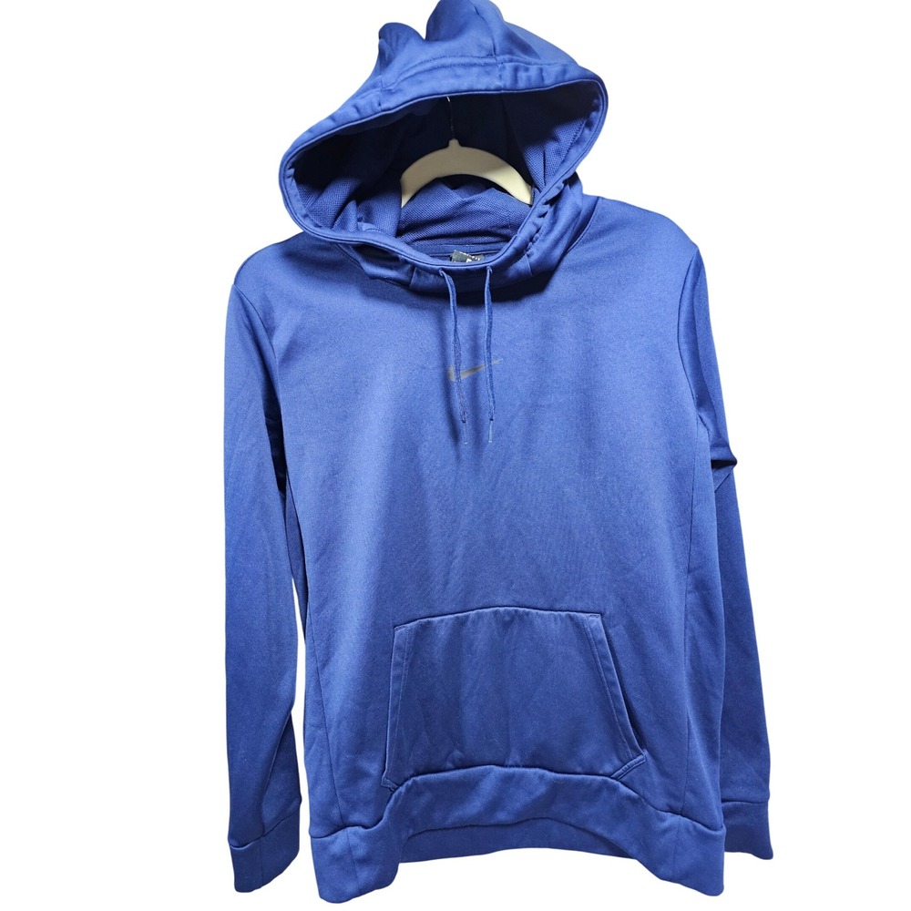 Nike Dri-FIT Hoodie Mens Medium Blue Pullover Sweatshirt Athletic Training